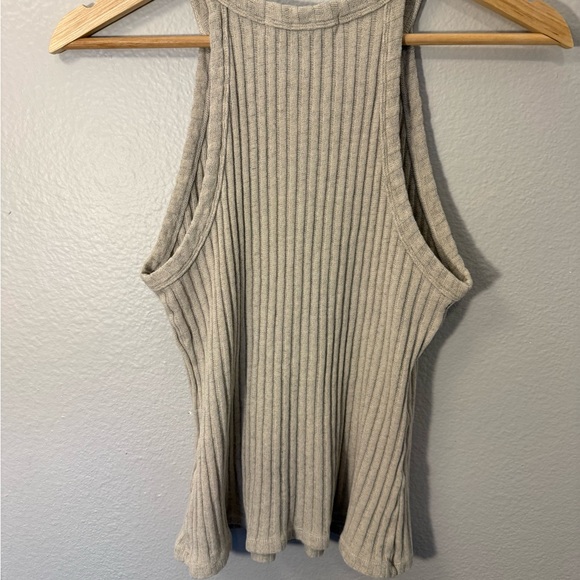 Project Social T Ribbed Tank in Light Beige - Picture 3 of 5